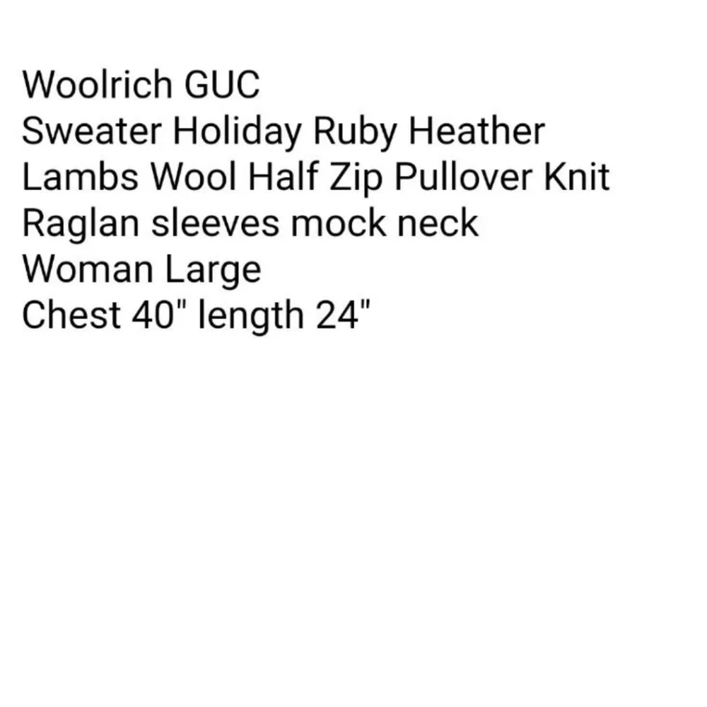 Woolrich Raglan Sweater Holiday Ruby Heather Lamb… - image 8